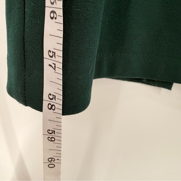 Xscape Hunter Green Ruched Scuba Crepe V neck Gown Dress 6 Formal Evening - Picture 7 of 9